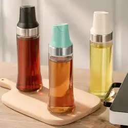 カールオイルポットキッチン家庭用醤油酢調味料ボトルガラスオイルタンク自動重力開放オイルボトルオイルをぶら下げずに