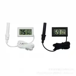 埋め込み型デジタル温湿度計FY-12LCD電子湿度計センサーテスター（プローブ付き）