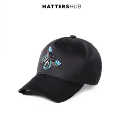 Hatshuichicmax帽子女性の夏のトレンドワイルドスポーツキャップ野球帽インドシルク手刺繍キャップ