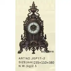 時計と時計クラシック時計ヨーロピアンスタイルの時計バロックブロンズメカニカルテーブルクロックヨーロピアンスタイルの時計純銅時計