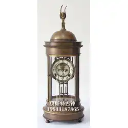 時計と時計純銅ミンカホイール機械式卓上時計禁断の都市の卓上時計の模倣古典的な家の居間の装飾暖炉ストリップケース