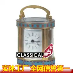 時計アンティーク時計クラシック時計と時計機械式テーブル時計ヨーロッパスタイルの時計小さなエナメルレザーケース時計