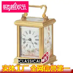 時計アンティーク時計と時計クラシック時計と時計機械式卓上時計エナメルレザーケース時計108mm