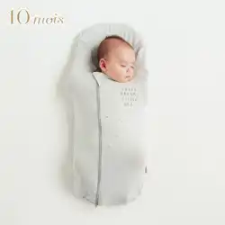 日本10mois新生児抱擁アンチびっくり寝袋取り外し可能なパッド入りおくるみタオルで包まれたキルト