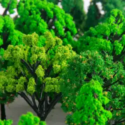 微視的モデル構築風景森の木生産材料シーン手作りの小さな偽物の木砂テーブルシミュレーションツリーパウダープレイ