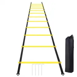6メートル12セクション工場卸売サッカートレーニングカラーカスタム敏捷性トレーニングはしご障害物オブジェクトはロープはしごを訓練することができます