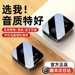 Jinyunワイヤレスマイクラベリア録音機器ラジオマイクアンカーライブ放送小さな蜂屋外ショートビデオビブラト食べる放送カメラ携帯電話専用Bluetoothノイズリダクションマイクダビングフルセット