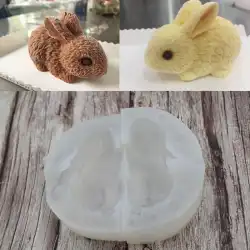 3DうさぎムースモールドうさぎアイスクリームチョコレートシリコンクリエイティブベーキングDouyinネットレッドケーキグラインダー