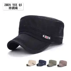 Zhenyueqi韓国ファッションメンズミリタリーキャップ春新しいサンシェード古い洗浄フラットキャップ帽子卸売
