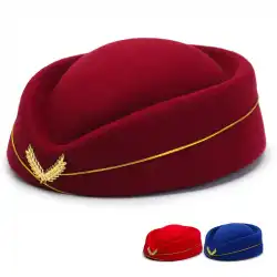 供給小道具スチュワーデス帽子女性ベレー帽帽子パフォーマンス衣装小道具起源ストレートヘアワンピースに代わって