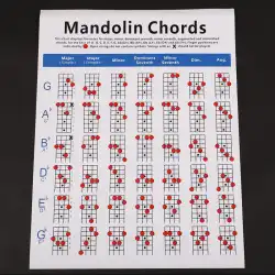 チュアンメイスポット卸売マンドリンピアノ練習チャート銅板紙マンドリン運指チャートマンドリンコードチャート