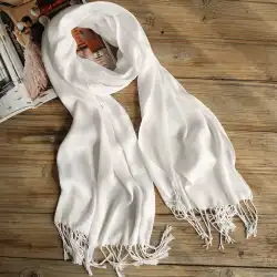 白い絞り染めのスカーフ新しい手作りDIYレーヨンフリンジロングスカーフ白い胚デジタル印刷ポリエステルとげのスカーフ