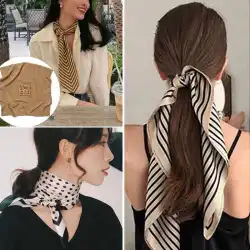 シルクスカーフ女性の春と秋の装飾的なスカーフ卸売春スタイルオールマッチストリーマーシミュレーションシルクプロのスカーフ70cm小さな正方形のスカーフ