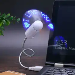 メーカー卸売LED発光USBフラッシュワードファンクリエイティブチェンジワードバーニングミニヘビ型小型ファン