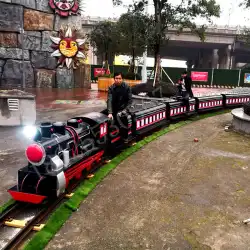 メーカーはミニ鉄道列車シミュレーション蒸気煙ショッピングモール風光明媚な正方形の遊び場電車を作ります