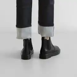 シガレットパイプブーツ2021新しいチェルシーショートブーツ女性の冬の厚くベルベット暖かい平らな内側を高めるマーティンブーツ