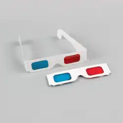 スポット卸売紙赤青赤シアンスペクトル日食サングラス3Dメガネステレオメガネはロゴを印刷することができます