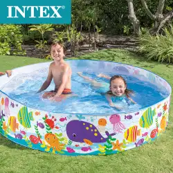 INTEX56452オーシャンパークハードグループールミディアムハードグルーファミリースイミングプールラウンド子供用プール