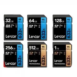 Lexar633XSDカード32G64G128G 256GSLRSDHC512GメモリーカードSDXC