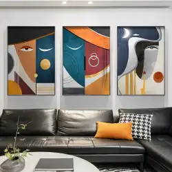 北欧現代美術抽象幾何学図形HDスプレー絵画ホテル家の装飾絵画事務所吊り下げ絵画