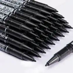 985小さな双頭の油性マーカーペン黒の速乾性防水アートペインティングフックペン付きカスタム卸売を簡単に拭く