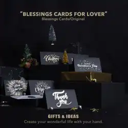 ギフト＆アイデアブロンズシルバーグリーティングカードメッセージカード誕生日クリスマス祝福折りたたみカード封筒クリエイティブカード