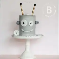 BITEOLOGY[ロボット]C109チルドレンズボーイネットレッドバースデーケーキ北京上海同市配達