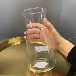 IKEAリビングルームホーム透明ガラス花瓶北欧の花ハイドロポニックフラワーアレンジメント花瓶フェイクフラワーボトル