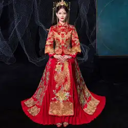 Xiuhe服女性花嫁2020新しい中国のウェディングドレスウェディングドレストースト服ドラゴンとフェニックスガウンXiuhe夏服