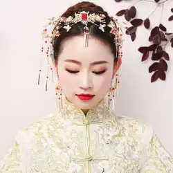 Xiuhe衣類花嫁フェニックスクラウンxiapiヘッドドレス中国の結婚式のドラゴンとフェニックスガウントースト衣類アクセサリーヘアピンフェニックスクラウンスーツヘッドドレス