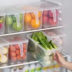 日本品質の冷蔵庫野菜と果物の収納ボックスキッチン食品保存ボックスプラスチック透明カバー付き収納ボックス