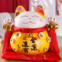 招き猫小さな飾りセラミッククリエイティブギフト家の装飾日本の貯金箱のリビングルームショップオープニングフォーチュンキャット