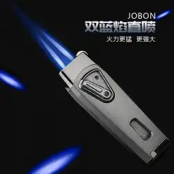 JOBON Zhongbang防風ライターは、青い炎のポイントの葉巻灸特殊スプレーガンガスハイエンドにまっすぐに膨らませることができます