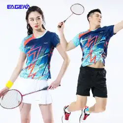 バドミントンは、女性のファッションスポーツ男性の半袖シャツ卓球バレーボールスカート速乾性テニスショーツに適しています