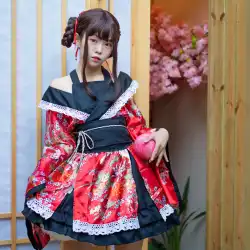 日本の女性の伝統的な着物のフォーマルドレスコスプレ写真アニメパフォーマンスステージ衣装ブリスピュアランド