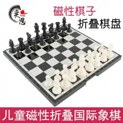 チェスの子供たちの磁気の学生の初心者の黒と白のチェスの駒大人のチェスの磁石のチェス盤小、中、大
