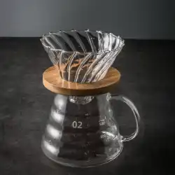 手作りコーヒーポットセットアプライアンスコーヒーフィルターカップラックv60コーヒーシェアリングポットガラスクラウドポットドリップタイプ