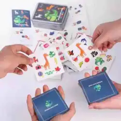 クレイジーペア動物カードゲームペアペア楽しいボードゲーム子供の教育的思考トレーニングおもちゃプロx4