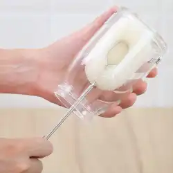 日本製ロングハンドルミルクボトルブラシ断熱カップスポンジカップブラシブラシ拡張クリーニングブラシセット