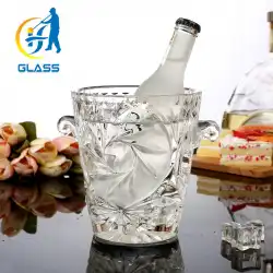 クリスタルガラスアイスバケットホームバーKTVは、濃厚なアイスキューブ赤ワインシャンパンバケットヨーロピアンスタイルを提供しています