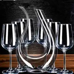 赤ワイングラスワインデカンタセット6個のワインディスペンサークリスタルガラスとヨーロピアンゴブレットB6