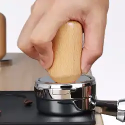 コーヒーパウダープレス半自動コーヒーマシン平底パウダーハンマーステンレス鋼58mm無垢材コーヒーパウダープレス