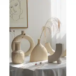 北欧のセラミック胚花瓶の装飾フラワーアレンジメントドライフラワークリエイティブホームステイアートデコレーションホームリビングルームデコレーション