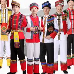 成人男性56人の少数民族の伝統的なパフォーマンス服彼女の国籍の衣装ステージパフォーマンスダンスの衣装