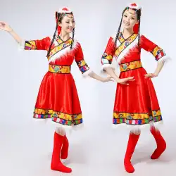 チベットダンスパフォーマンス服新しいスクエアダンスダンスパフォーマンス服女性マイノリティモンゴルスーツスカート