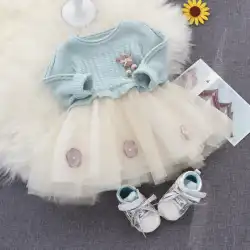 女の赤ちゃん春と秋のセータードレス女の子長袖プリンセススカート2020新しい流行の春服赤ちゃん子供服