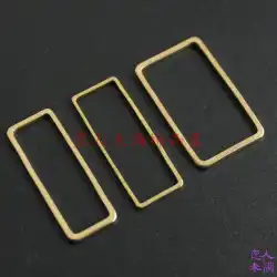 DIYジュエリーメタルアクセサリー純銅長方形フレーム真鍮長方形シームレスカッティングリング