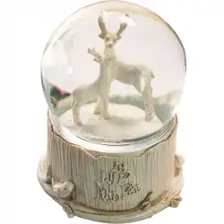 雪片と水晶玉オルゴールの装飾品かわいいクマ鹿のオルゴール夢の女の子の誕生日の子供たちのギフトギフト