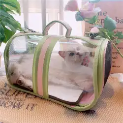 大きな猫は夏に住むこともできますワンショルダー斜めキャットバッグステッチ透明スペースカプセルペットバッグ入浴旅行に出かける