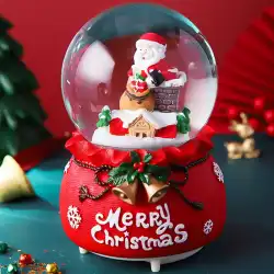 クリスマス水晶玉飾り老人回転雪夢オルゴールオルゴール子供のクリスマスイブ小さな贈り物